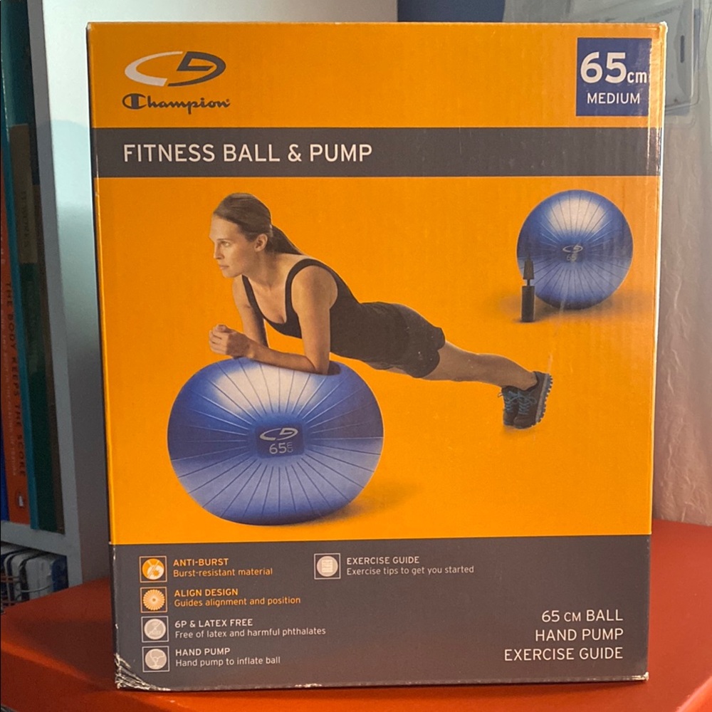 Champion Blue Exercise Ball with Pump